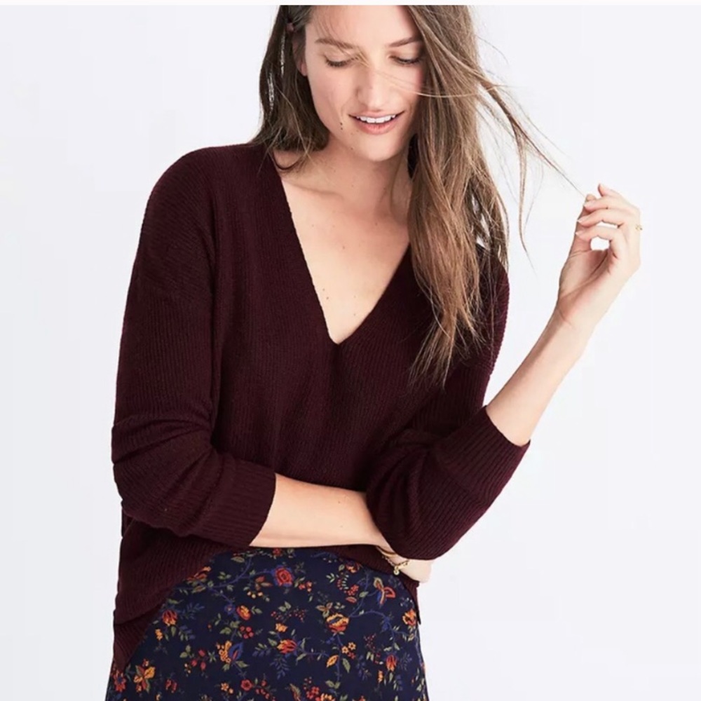 Madewell warm light v neck sweater